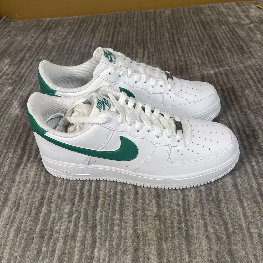 Nike Air Force 1 07 Shoes Mens Size 10.5 White Malachite Sneakers FJ4146-121